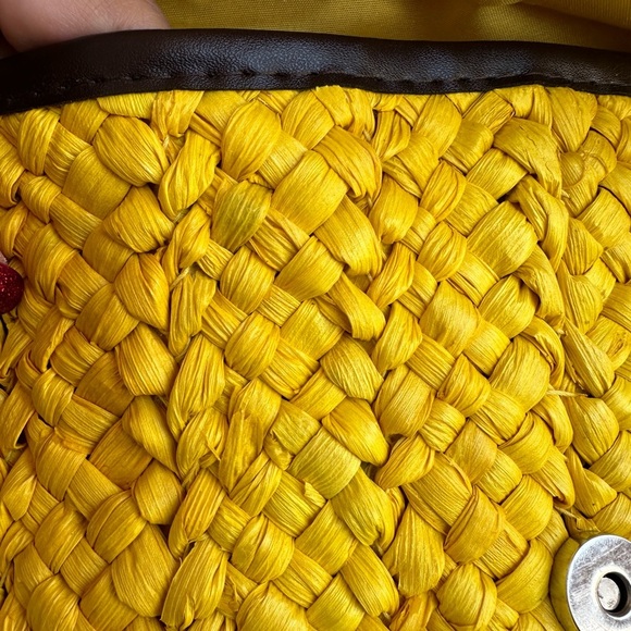 Yellow Woven Clutch | Beach wedding clutch - Picture 4 of 7